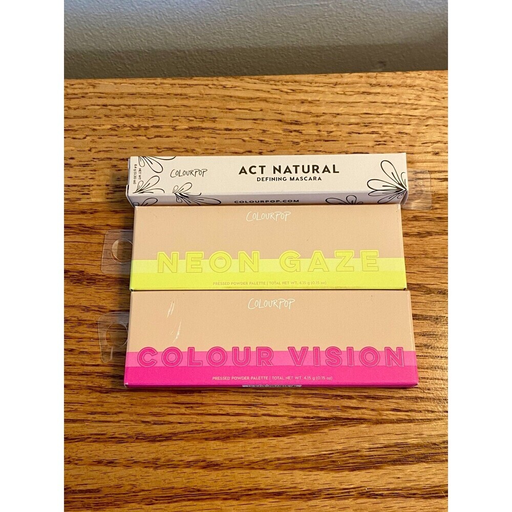 COLOURPOP Eyeshadow Palettes Masc (3) Neon Gaze & Colour Vision Set- NIB Shimmer
